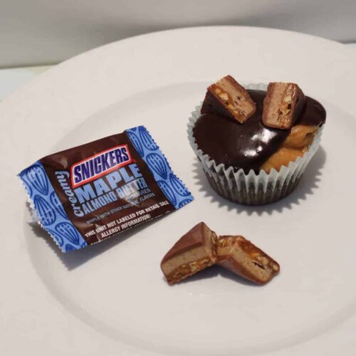 Snickers Maple peanut butter cheesecake brownies