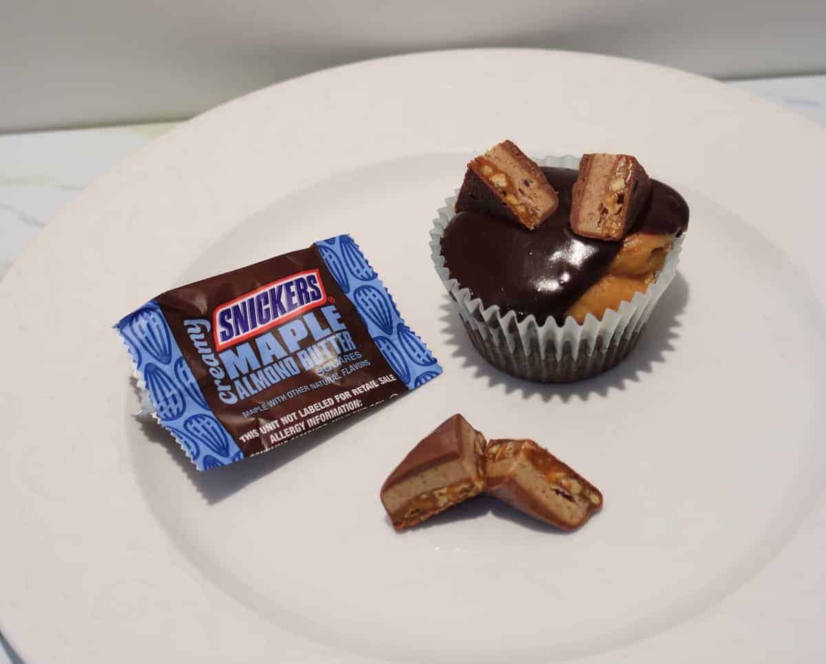 Snickers Maple peanut butter cheesecake brownies