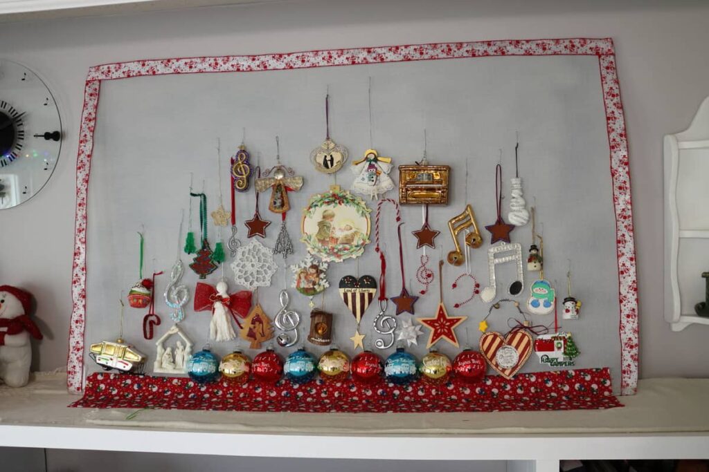 Ornament Display screen on mantel area