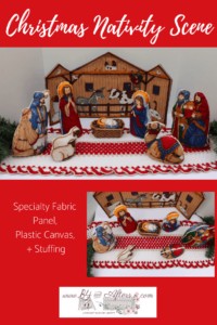 nativity scene sewn and stuffed like pillows