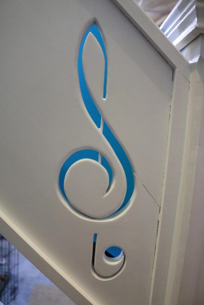 the back of the treble clef https://www.b4andafters.com/music-stair-railing