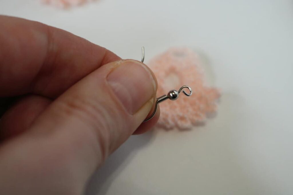 metal earring hook https://www.b4andafters.com/easy-crocheted-earrings/