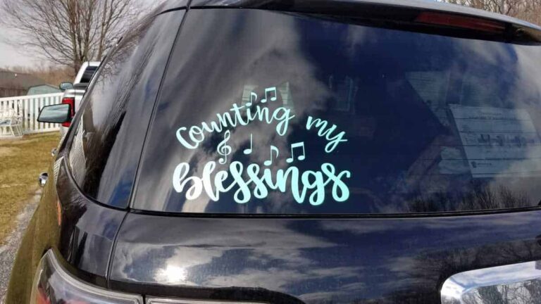 Counting My Blessings Window Sticker