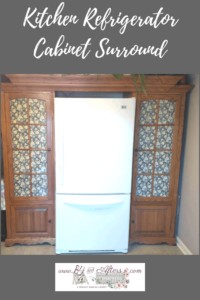 white refrigerator with cabinets on both sides