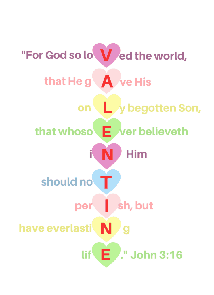 John 3:16 in conversation hearts free printable