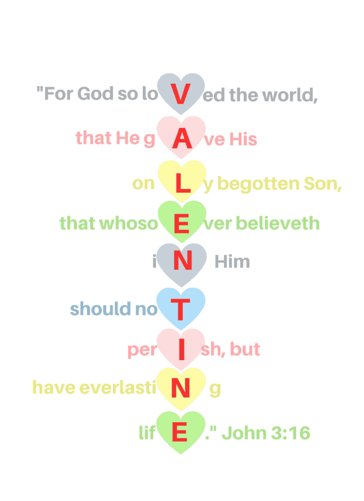 John 3:16 printable with hearts for valentine's day https://www.b4andafters.com/free-valentine-printable