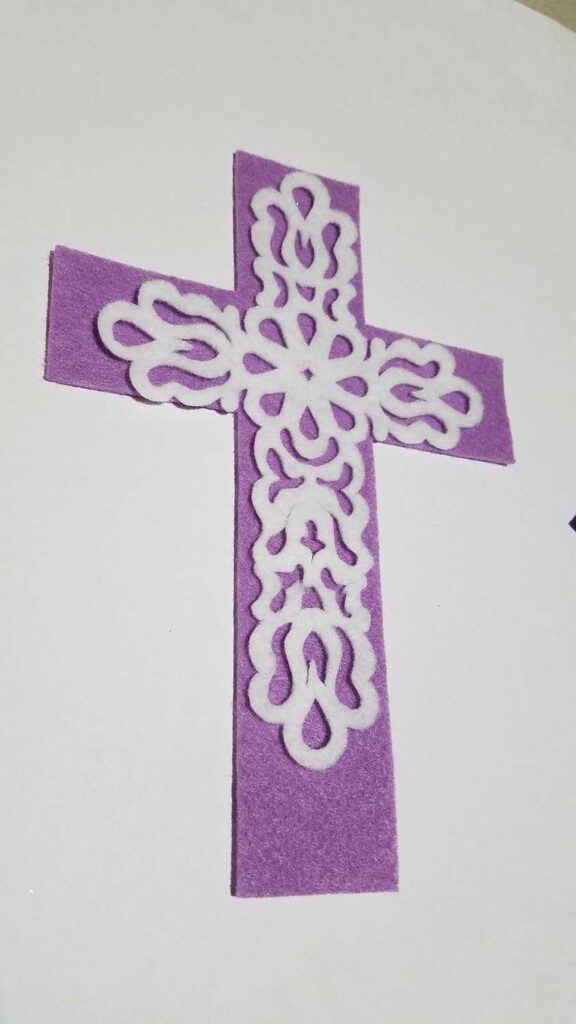 filigree felt cross