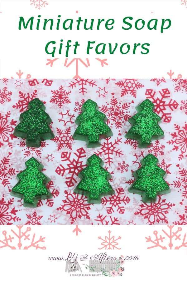 mini green Christmas tree shaped soap