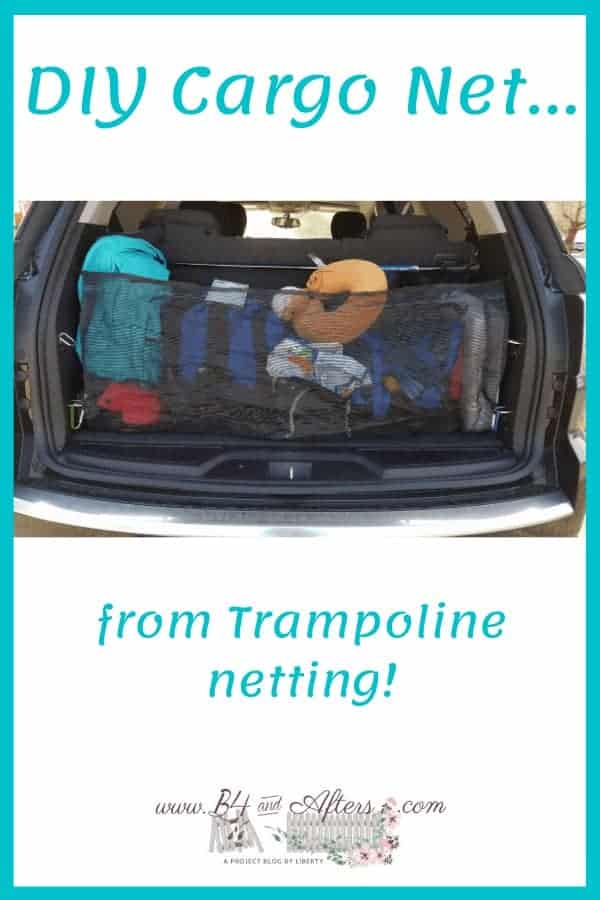 diy cargo net from trampoline netting