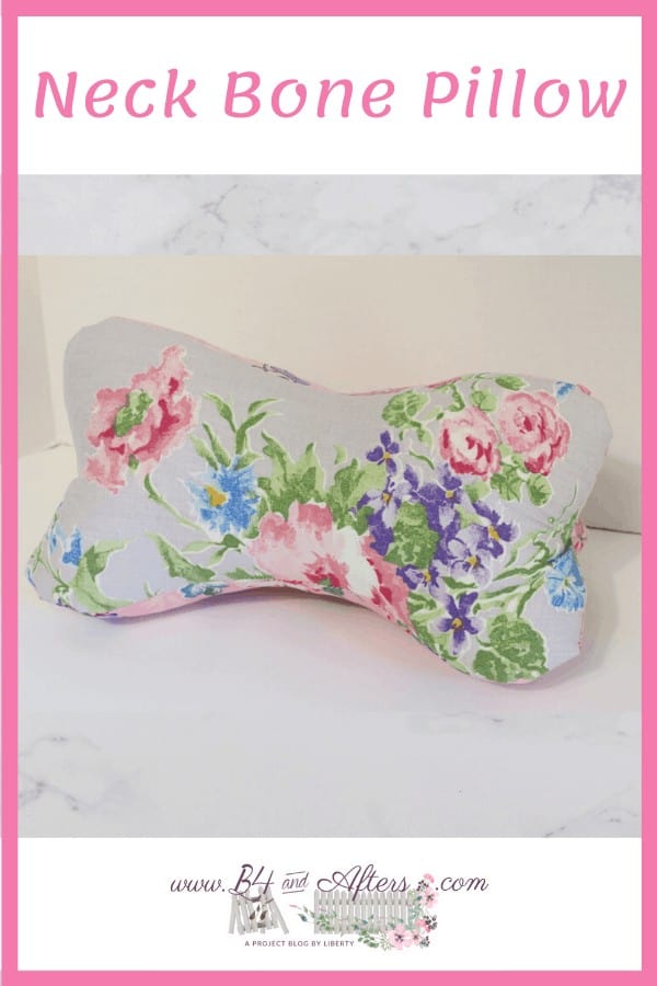 floral bone shaped pillow