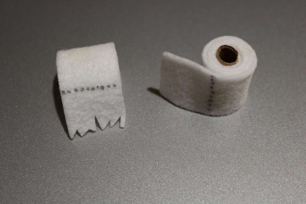 miniature rolls of toilet paper