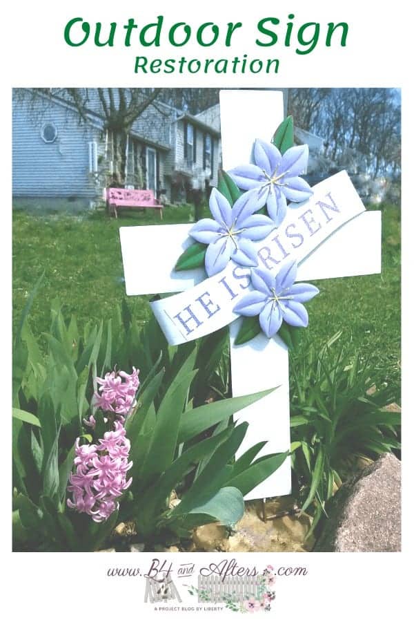 He is Risen Outdoor Sign Restoration