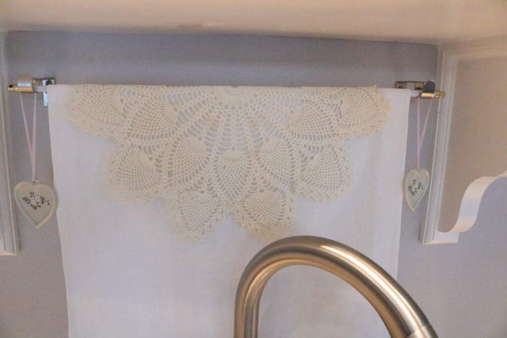 closeup of doily