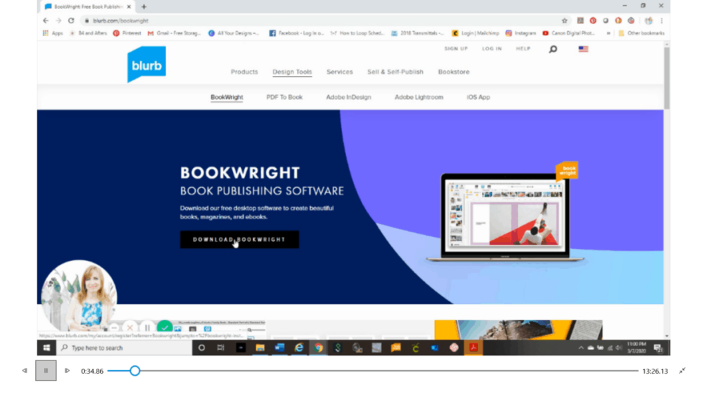 screenshot of download screen for Bookwright