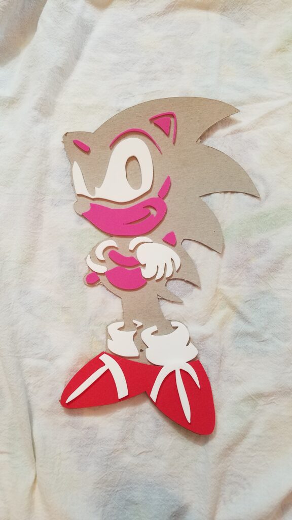 pieces of sonic the hedgehog cut out