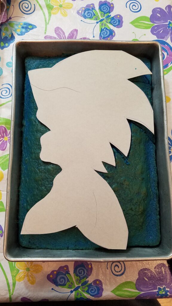 paper outline of sonic the hedgehog