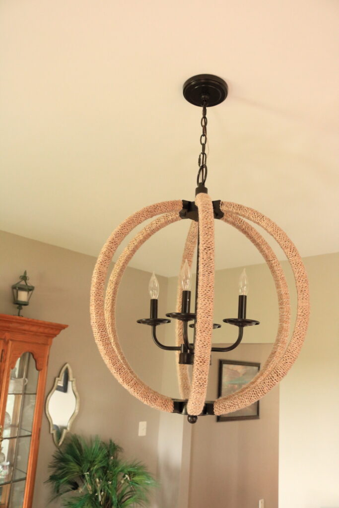 AFTER picture of Knock Off Chandelier