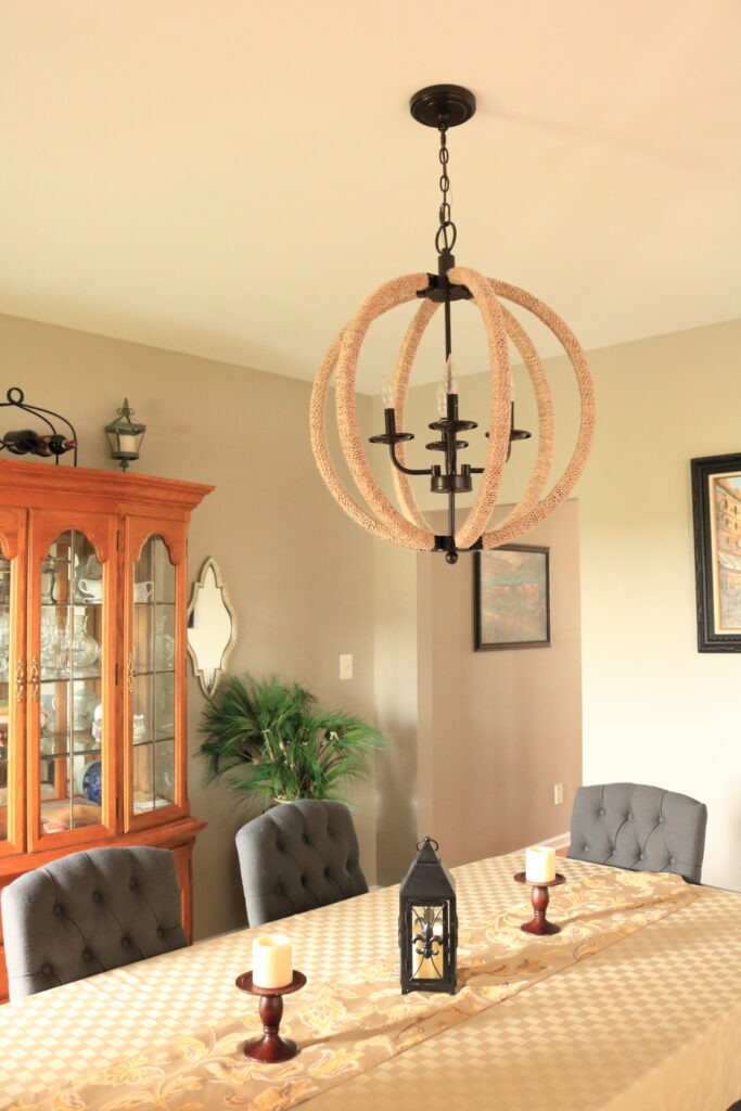 another view of Ethan Allen imitation chandelier