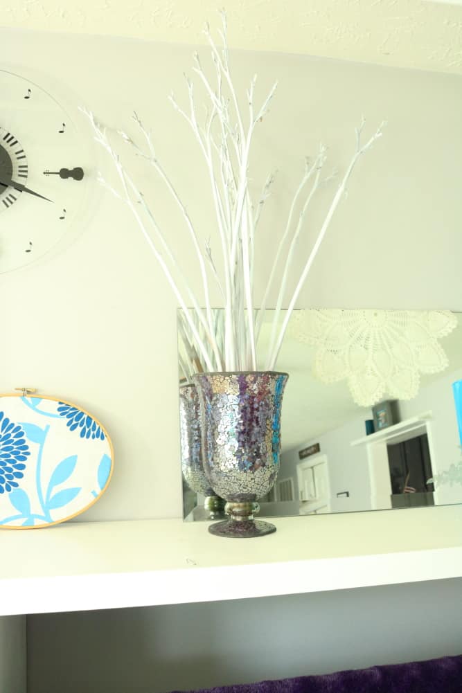 dried flower stems in a vase