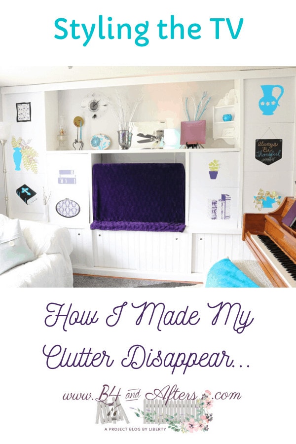 How I Styled My TV (or How I Made My Clutter Disappear)