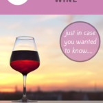 wine in a glass with sunset in background