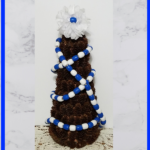 wood bead garland pine cone tree
