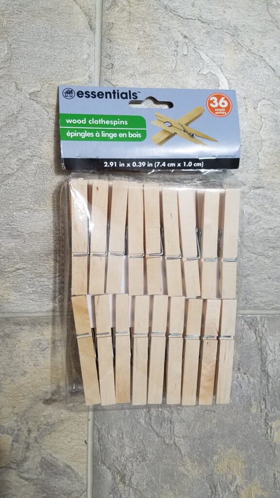 bag of 36 new clothespins