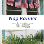 graphic of flag banner over windows