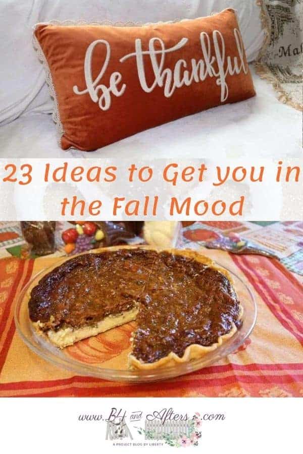 be thankful pillow and pecan cheesecake pie -- 23 ideas for fall