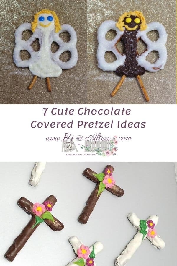 2 pretzel angels and pretzel crosses