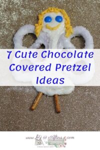Chocolate Pretzel Angel with Text across it