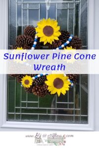 Sunflower wreath pinterest graphic