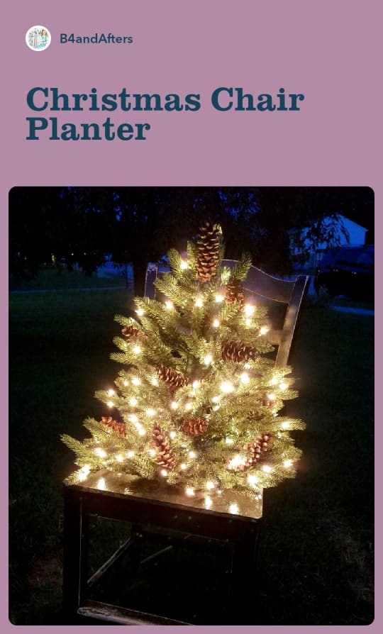 lighted Christmas Tree on a chair