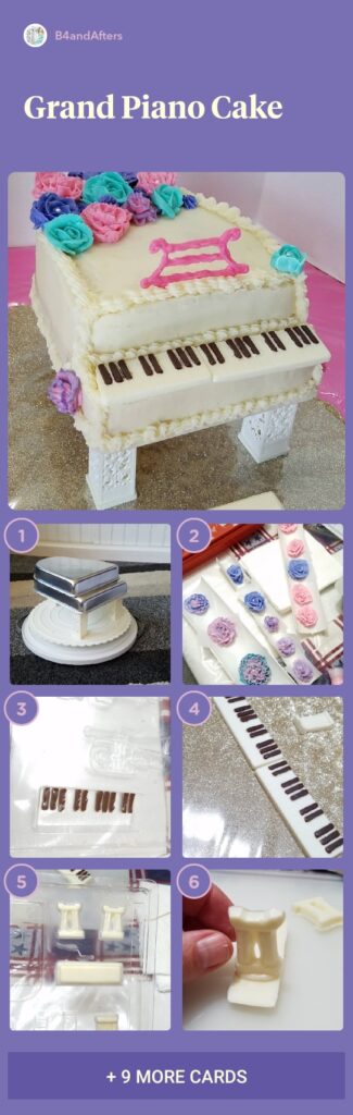 Grand piano cake step by step