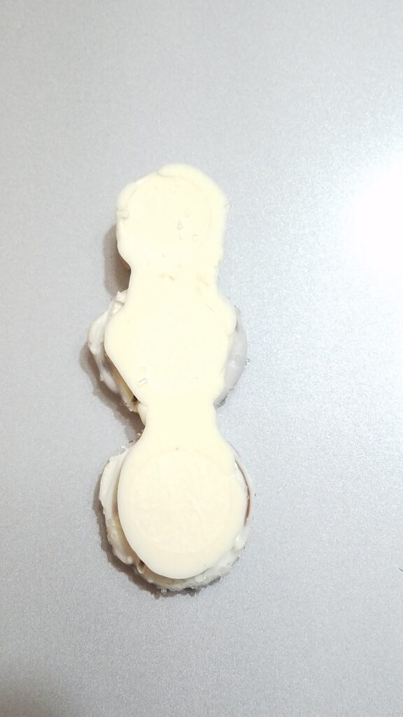 back of snowman pretzel