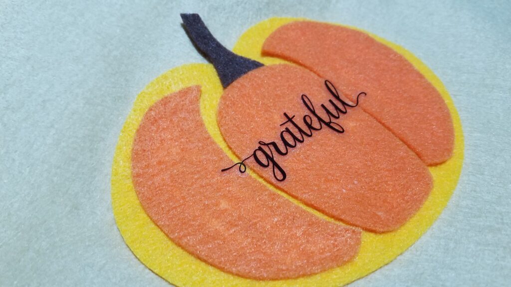 grateful sticker on pumpkin