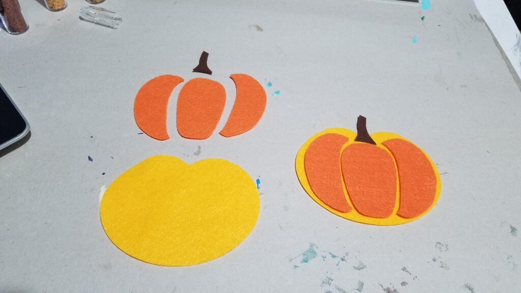 felt pieces for pumpkin