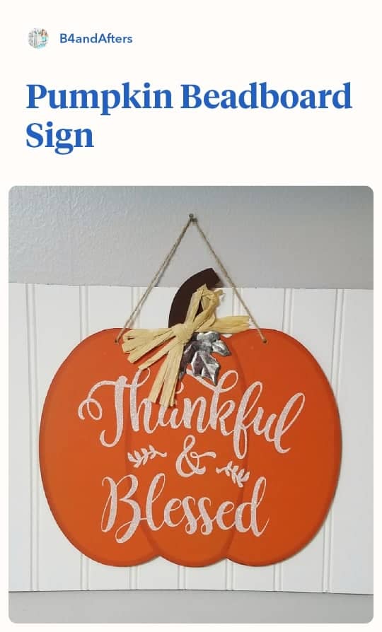 Pumpkin Beadboard Sign