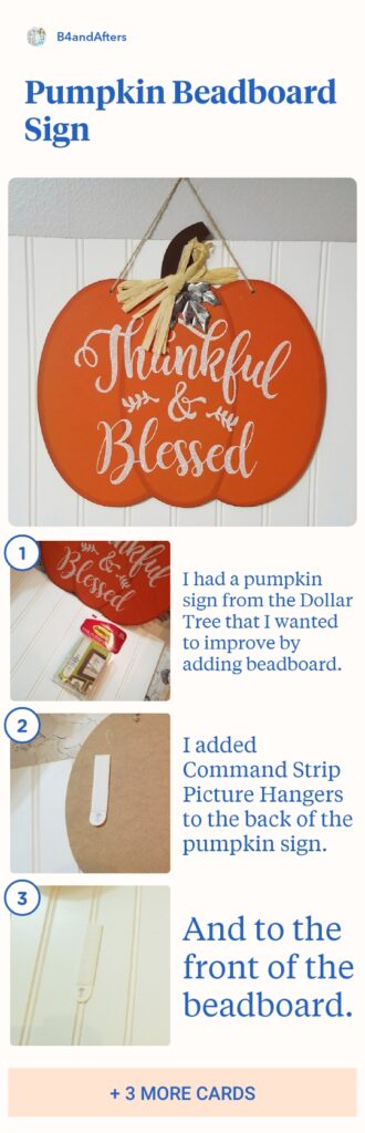 Pumpkin Beadboard Sign infographic