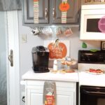 Kitchen Coffee Station all decorated with Pumpkins
