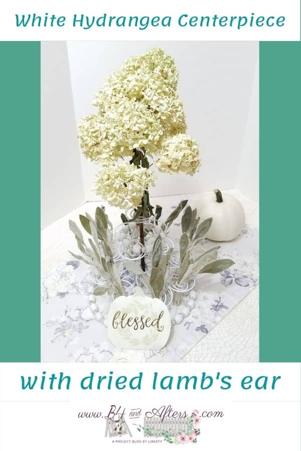 white hydrangea centerpiece graphic