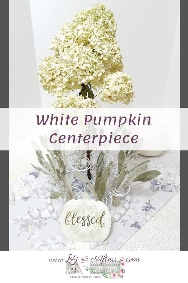 DIY White Pumpkin Centerpiece