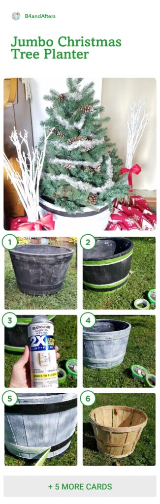 Christmas tree in a barrel step by step