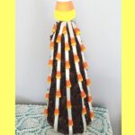 candy corn pine cone tree craft