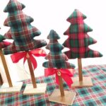 3 fabric table top trees