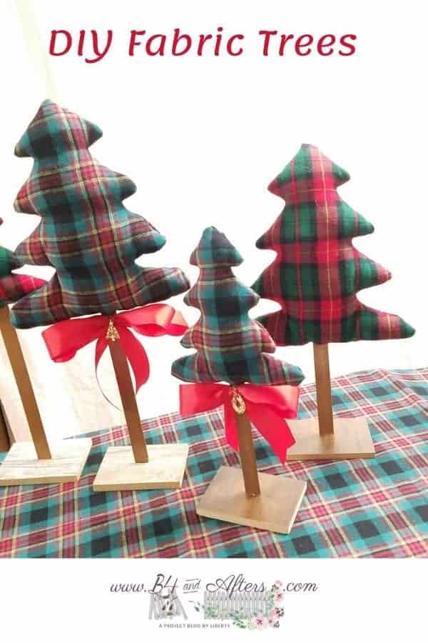 Vintage Handmade Folded Fabric Christmas Tree with bells 12 inches tall  handmade