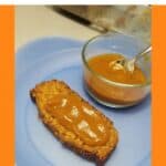 pumpkin bread with pumpkin butter on it
