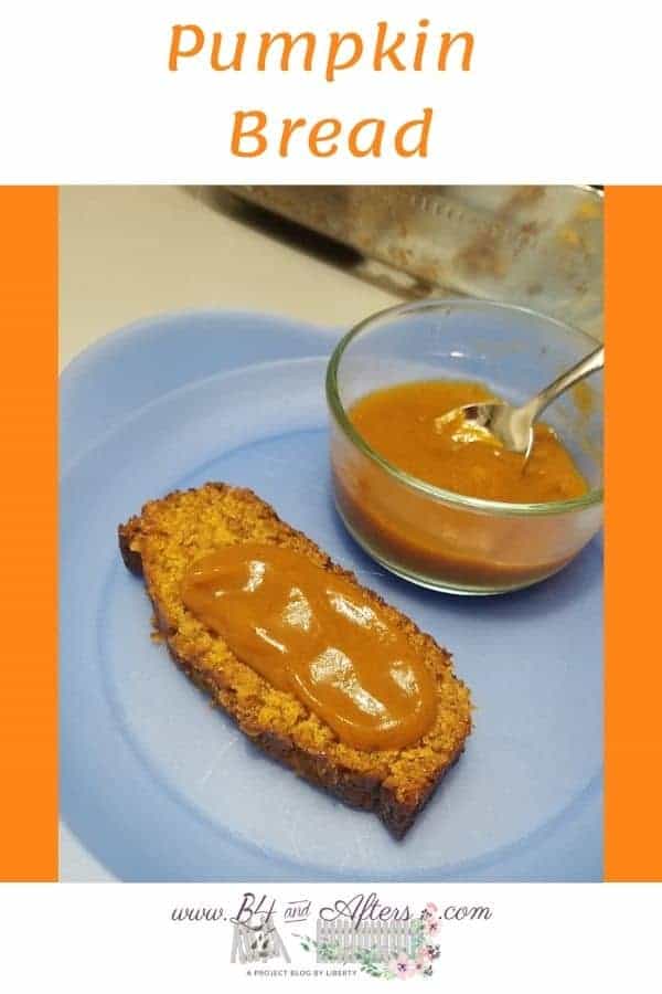 pumpkin bread with pumpkin butter on it