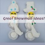 2 chocolate covered snowman pretzels