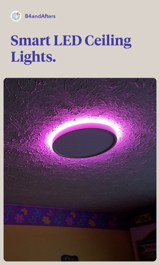 Pink smart LED Ceiling light